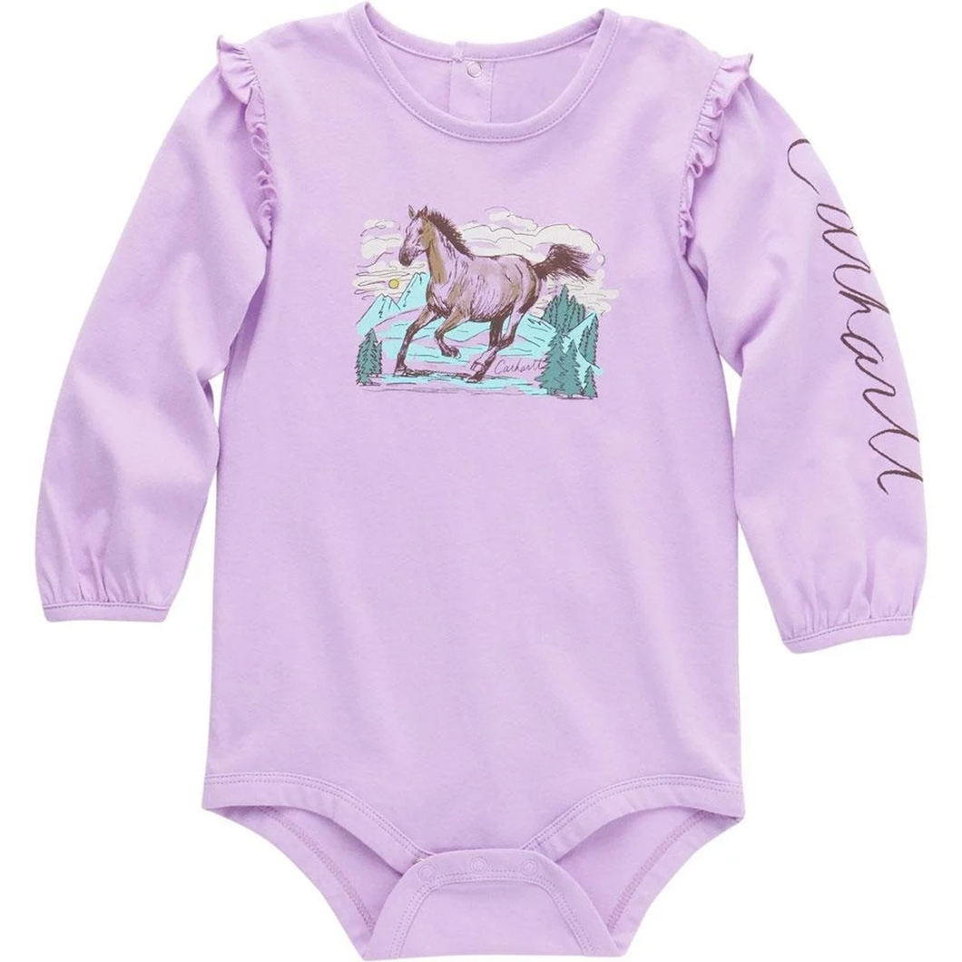 Baby Girls' Long-Sleeve Horse Bodysuit CA7077