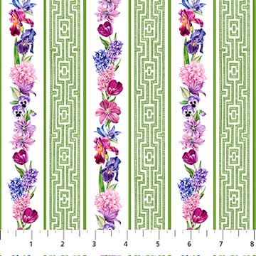 Deborahs Garden Collection Vertical Stripe Cotton Fabric DP25598