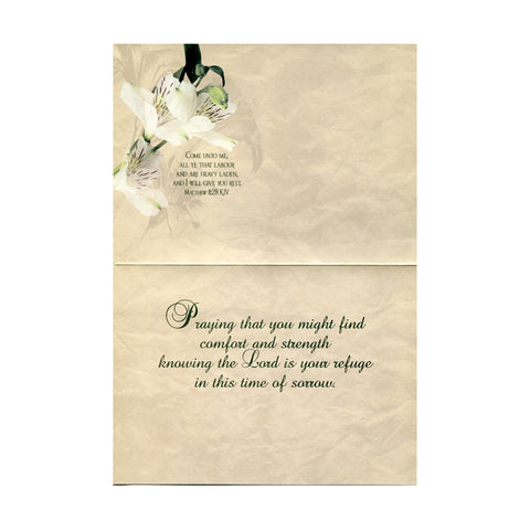 Vintage Floral Sympathy Boxed Cards SBEG22608 inside of card