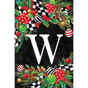 Christmas Swag Monogram Flag W