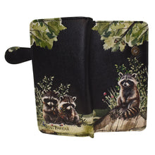 Raccoon Family Wallet in Black