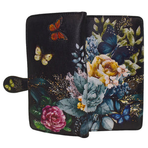 Floral Butterfly Wallet in Black