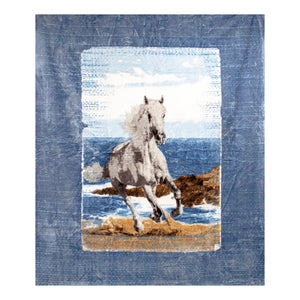 Wild Horse 79" x 95" Plush Queen-Sized Blanket 4664