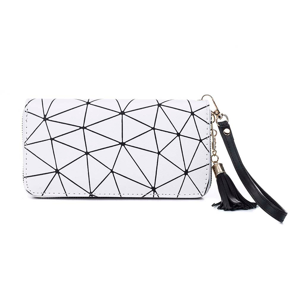 Geometric Single Zipper Wallet WL765