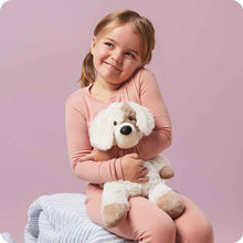 Puppy Microwavable Soft Plush Toy CP-PUP-2 displayed in a child's arms