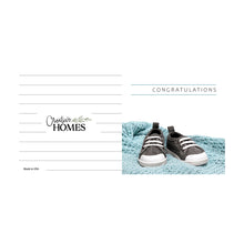 Inspirational Cards Welcome Baby Boy with sneakers