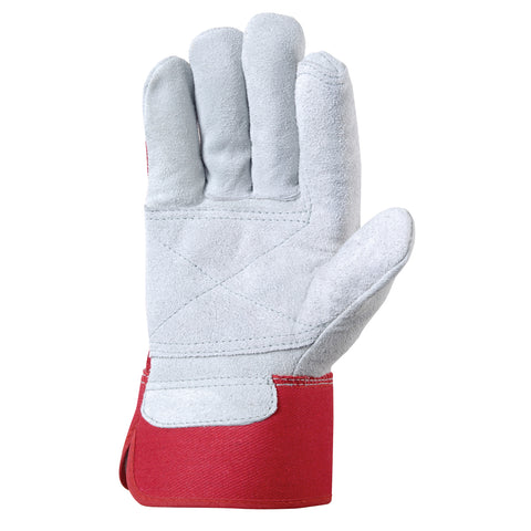 Wells Lamont leather glove, palm side up.