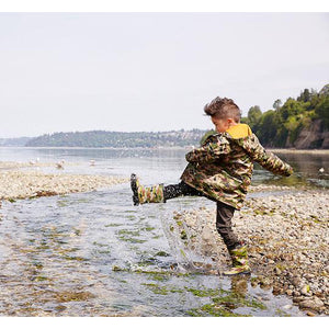 Kids Boys Children's Camo Hunting Fishing Hoodie Waterproof Jacket Trouser  Suit
