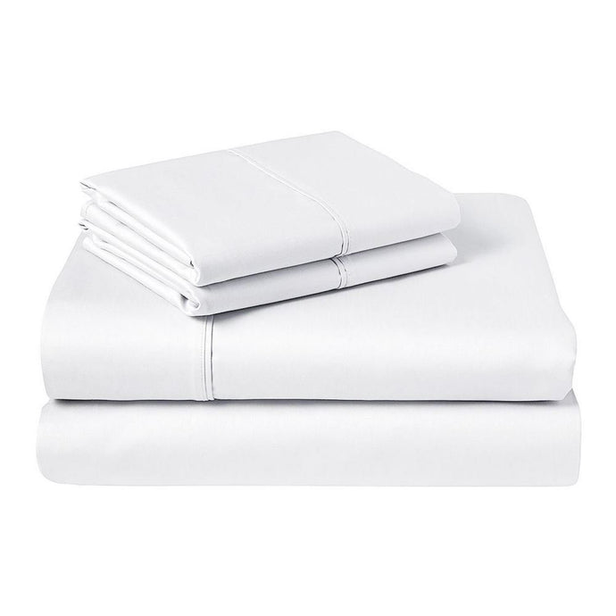 White 300 Thread Count 100% Cotton 4-Piece Sheet Set