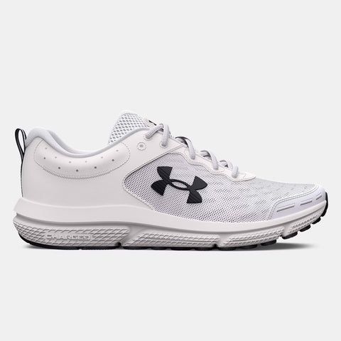 White and Black Men's UA Charged Assert 10 Running Shoes 3026175