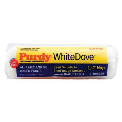 White Dove Woven Fabric 9 in. W X 1/2 in. Paint Roller Cover 1 Pack