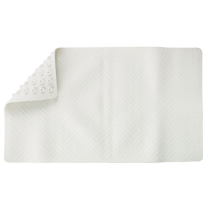White Plastic Bath Mat, 28 in x 16 in. Latex Free MB3212