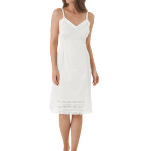 Women's whole slip with lace around the bottom.