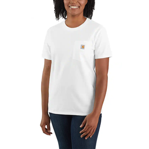 White Women's Short-Sleeve Pocket T-Shirt 103067