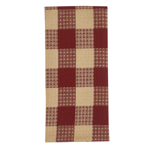 Wicklow Check Waffle Dish Towels garnet