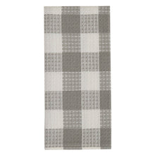 Wicklow Check Waffle Dish Towels gray
