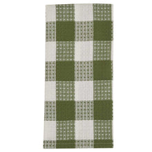 Wicklow Check Waffle Dish Towels sage