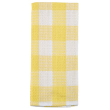 Wicklow Check Waffle Dish Towels yellow