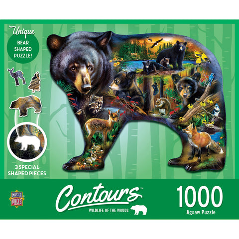Wildlife of the Woods 1000 PC Shaped Puzzle 72145 Front