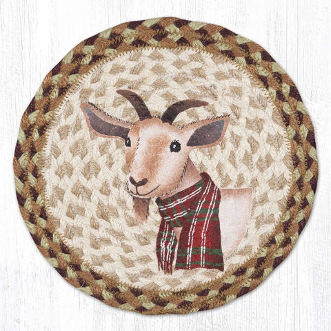 winter goat braided trivet