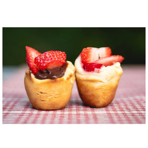 Wolf 'em Biscuit Cups with strawberries