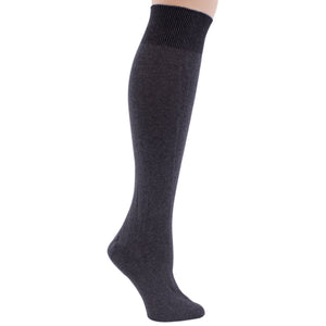 Womans Knee High Charcoal Gray Socks.
