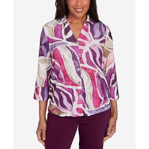 Women's Abstract Patchwork Top 1415