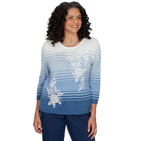 Women's Floral Embroidered Sweater 50161