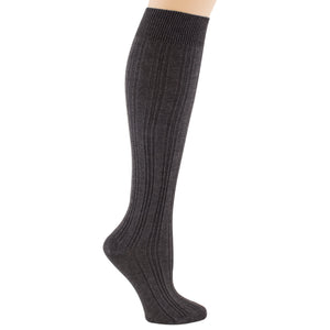 Women's Charcol knee-high sock.