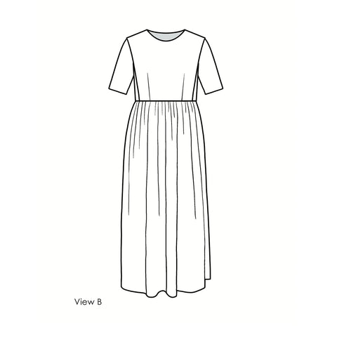 view b, Women's Knit Cape Dress Pattern