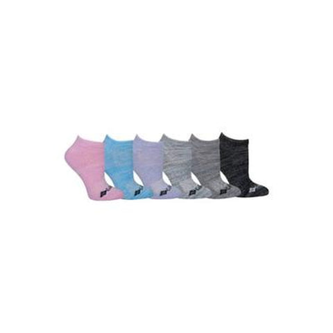 Women's Space Dye No-Show 6-Pair Crew Cut Socks RCL413