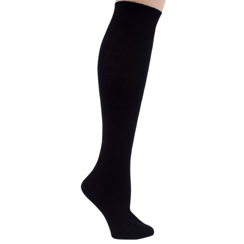 Womens black knee high socks.