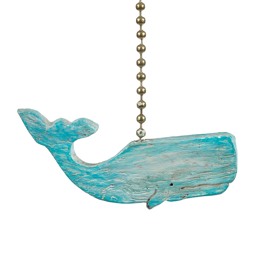 Wood Print Whale Fan Pull 340