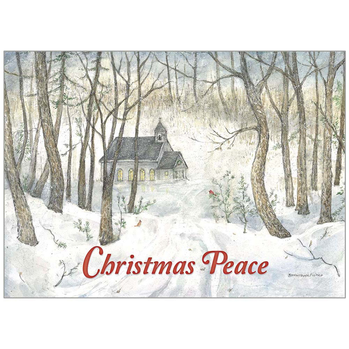 Woodland Church 20 Boxed Christmas Cards HBX97999