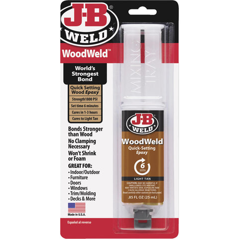 Woodweld Epoxy Syringe - 25 Ml. Tan