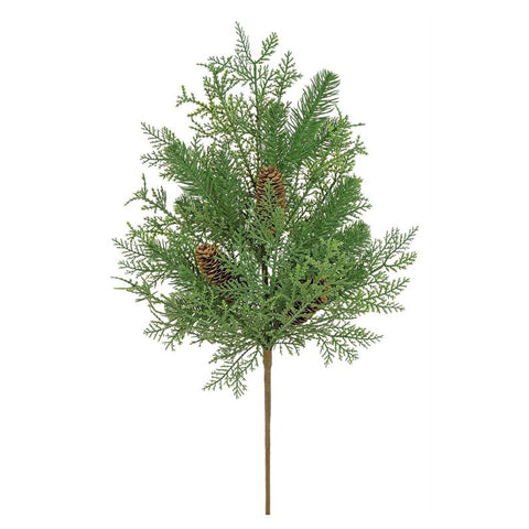 Mixed Cedar and Pine Pick with Cones X1795