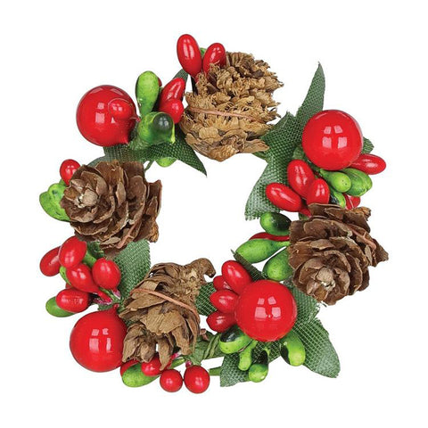 Pinecone and Mixed Berry Table Wreath XP2877