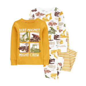 Boys' 4-Piece Yellow Construction PJ Set 1R704910-969