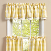 Wicklow Check Lined Layered Valance yellow
