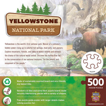 Yellowstone National Park 500 PC Puzzle 82209 Back