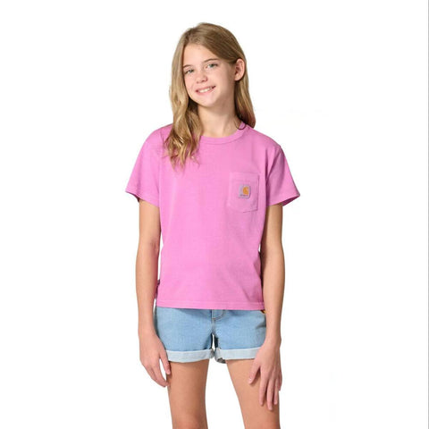 Girls' Re-Engineered Garment Dye Pocket T-Shirt CA7168