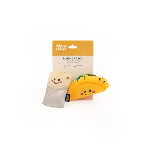 Catnip NomNomz Taco Burrito 2-Pack Plush Catnip Toys for Cats