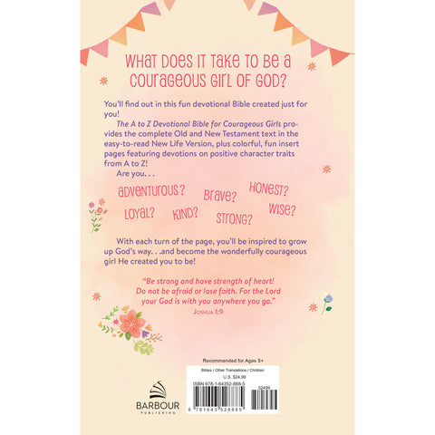 Back of devotional Bible for girls