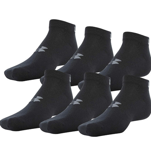 Black Men's 6-Pack Essential Lite Socks A121-001