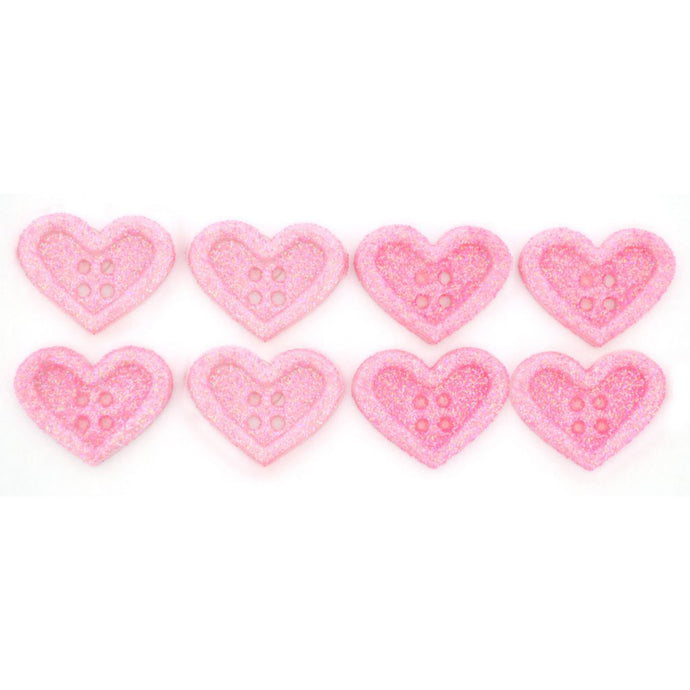 Pink heart buttons