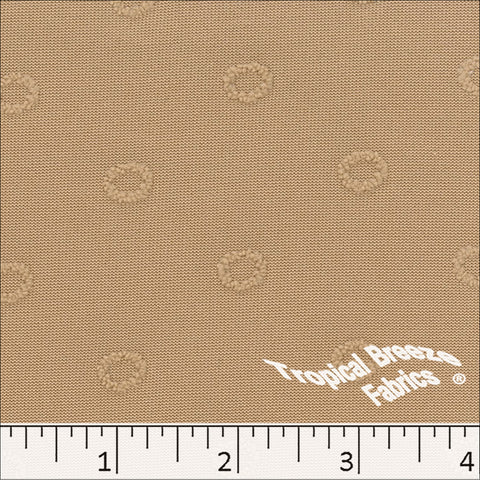 almond, Swiss Circle Polyester Fabric Slub Knit Fabric 323544