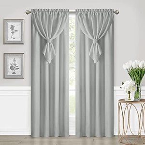 Grey Allegra Panel with Attached Valance ALPN