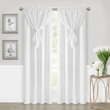 White Allegra Panel with Attached Valance ALPN
