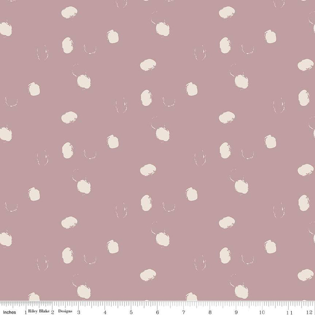 Forgotten Memories Collection Puffy Dots Cotton Fabric amethyst