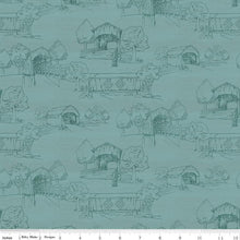 Aqua, Covered Bridges Collection Spring Toile CD15821